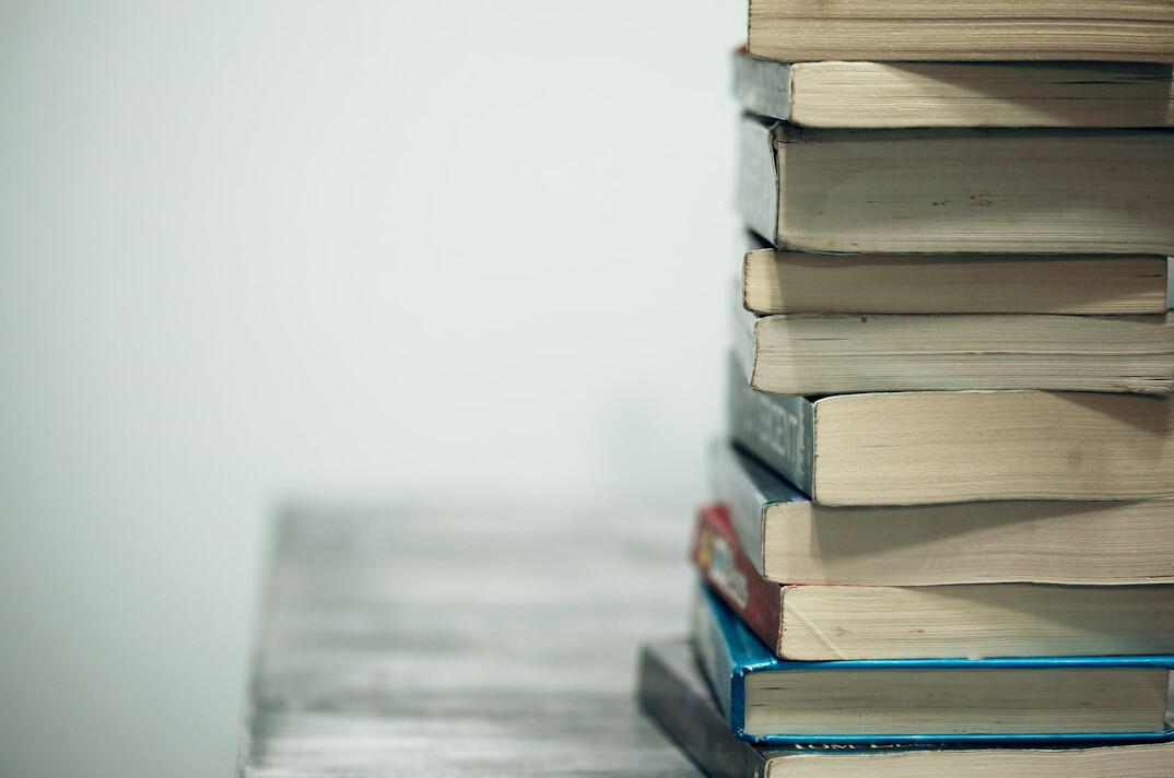 stack of mystery books