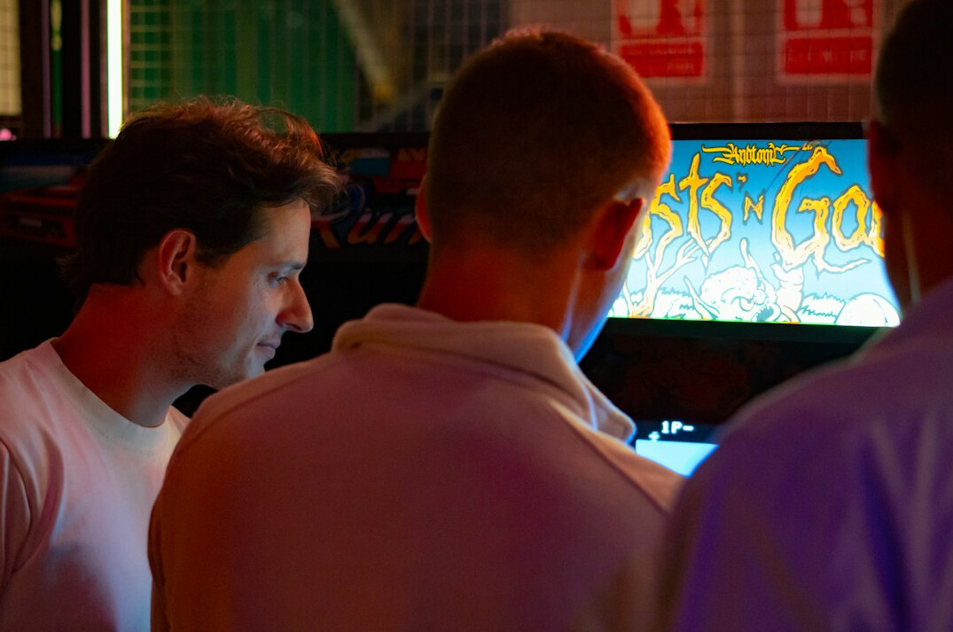 group of friends playing game